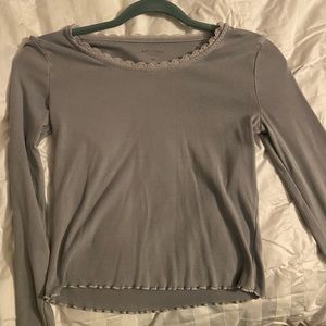 Women’s light blue long sleeve top